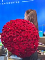 Букет из 201 красной розы, 60 см