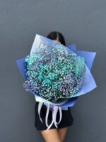 Букет из 11 фиолетово-голубых гипсофил — изображение 5