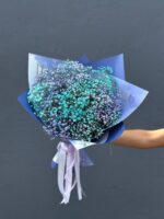 Букет из 11 фиолетово-голубых гипсофил — изображение 3