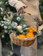 Новогодняя корзина с нобилисом и апельсинами — изображение 3