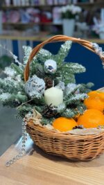 Новогодняя корзина с нобилисом и апельсинами — изображение 10