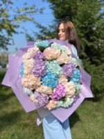 Букет гортензий Колумбия в упаковке 33шт — изображение 2
