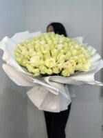 Букет белых роз, 50 см, 161 шт. — изображение 4