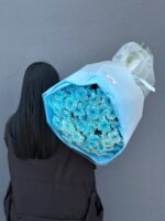 Букет хризантем, синих 15шт — изображение 8