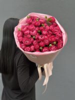 букет из кустовых пионовидных роз, 15шт — изображение 4
