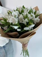 букет альстромерий, 15шт белых — изображение 2