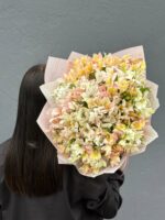 букет альстромерий,31шт бело-розовый микс — изображение 6