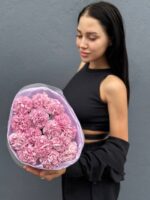 Розовый букет из диантусовгвоздик , 15шт — изображение 6