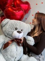 Комбо: Фонтан из 7 сердец и мишка 80см — изображение 5